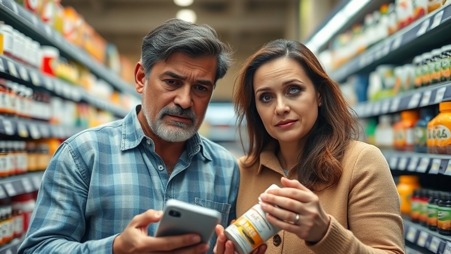 Middle-aged Hispanic couple analyzing supplements to boost NAD+ levels.
