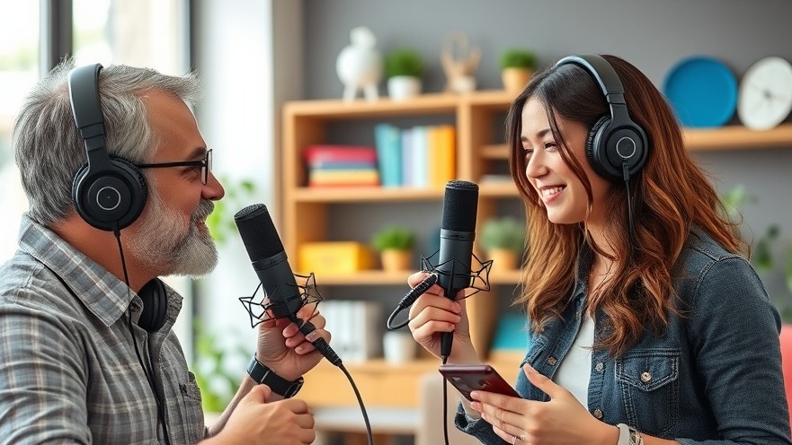 Podcast discussing detox myths and health benefits of smoothies in a vibrant modern setting.