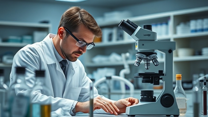 Scientist using microscope in lab, illustrating public health funding and health crises response.