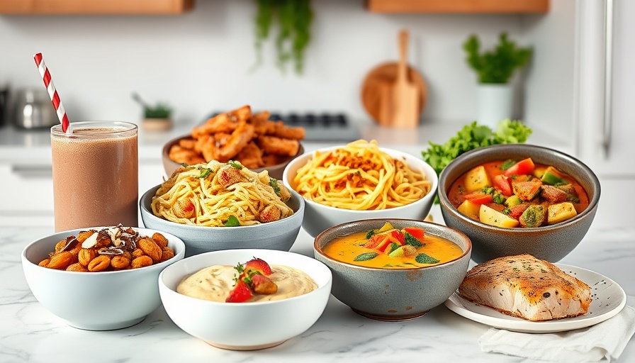 Colorful gluten-free meal plan with diverse dishes and fresh ingredients.