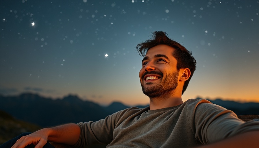 Sleep meditation for better sleep concept with soothing night sky.