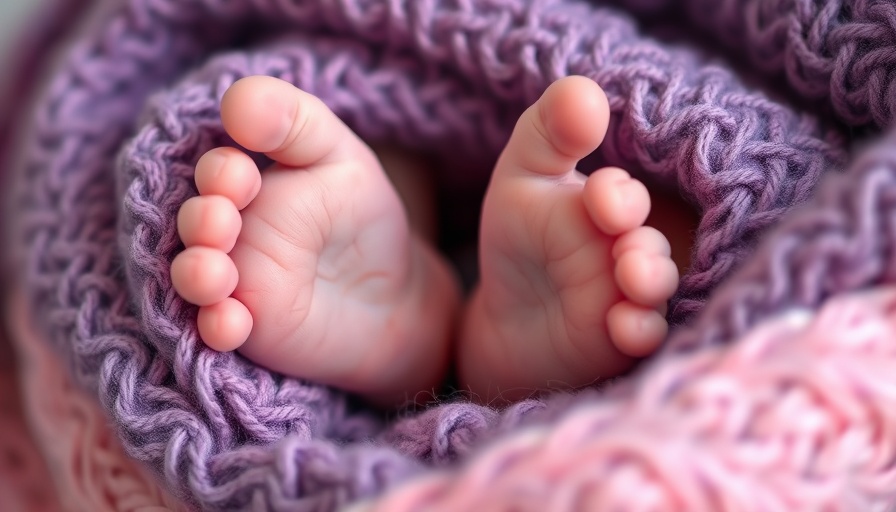 Newborn baby feet wrapped in a blanket, classic girl names.