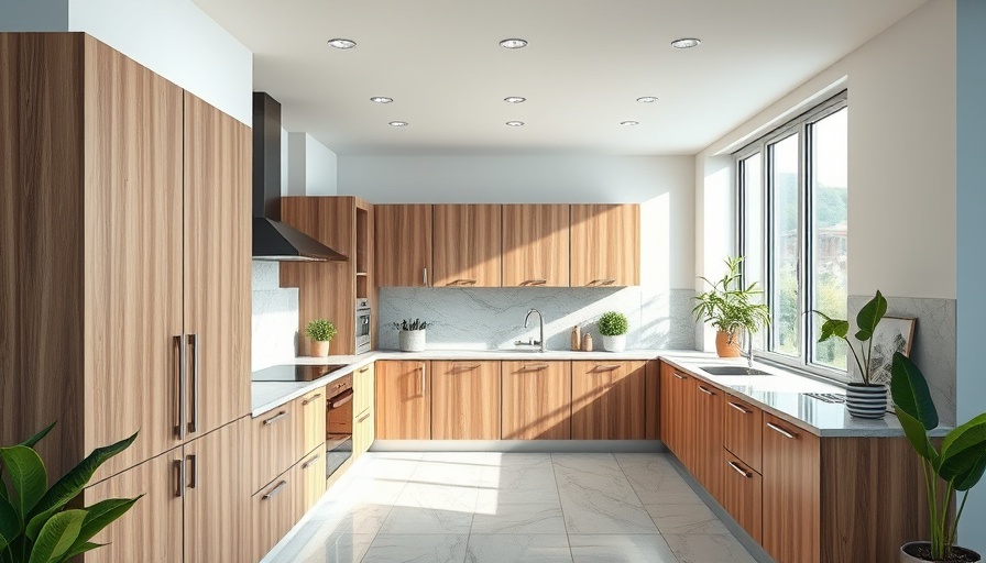 Modern kitchen remodeling with wooden cabinets and marble countertops.