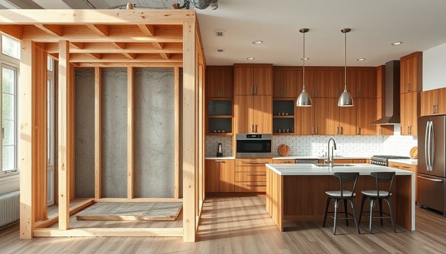 Kitchen Remodeling transition from construction to modern kitchen.