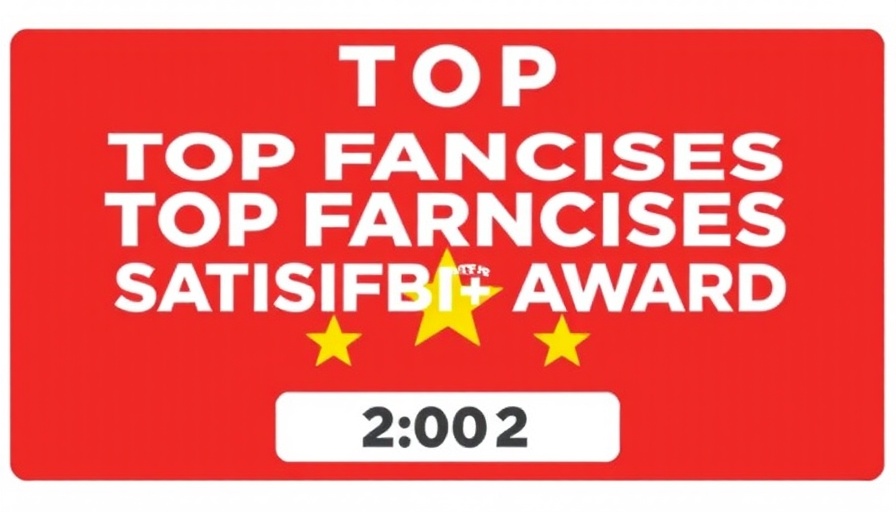 Award graphic for top franchises satisfaction in 2024.
