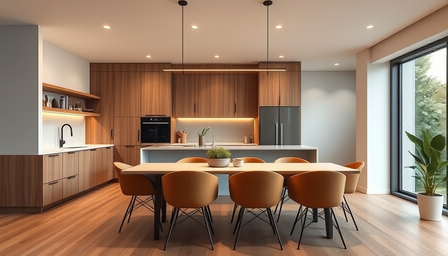 Modern kitchen showcasing top home remodeling trends 2024, warm lighting.