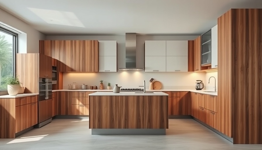Modern kitchen with wooden cabinets, highlighting cabinet refacing vs replacement options.