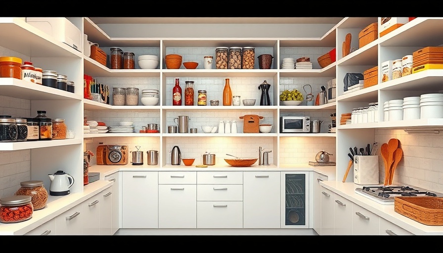 Organized kitchen pantry solutions for efficient storage.