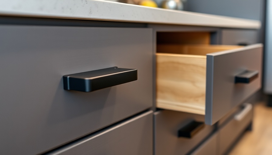 Home remodeling service near me: Modern kitchen drawer design in showroom.