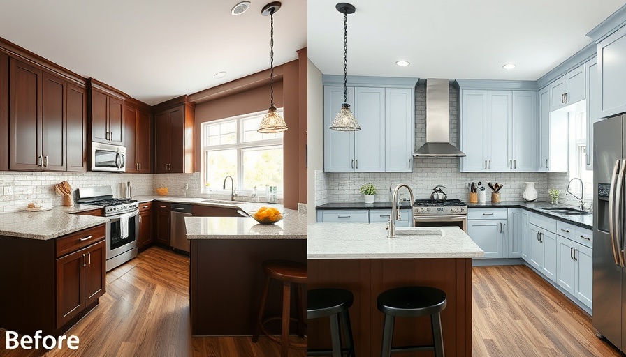 Kitchen remodeling near me: before and after cabinet transformation.