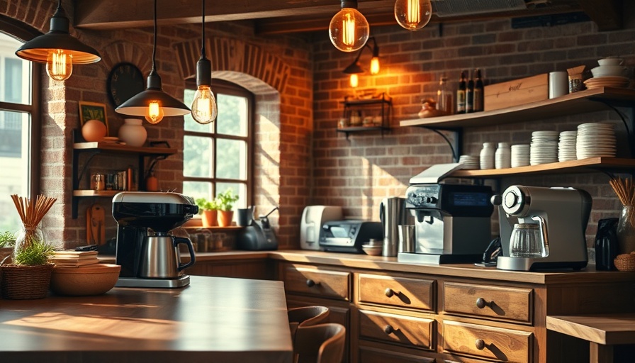 Cozy French bistro kitchen with rustic charm and warm lighting.