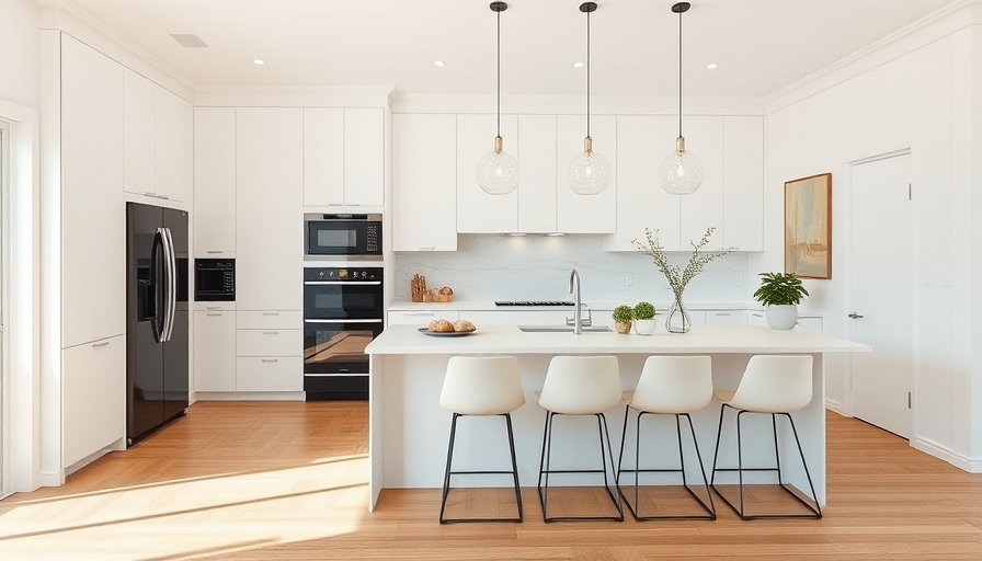 Clean modern kitchen showcasing the benefits of a butler's pantry.