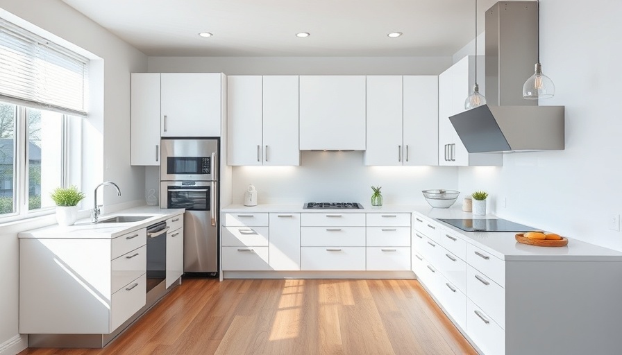 Modern kitchen remodeling with white cabinets and island.