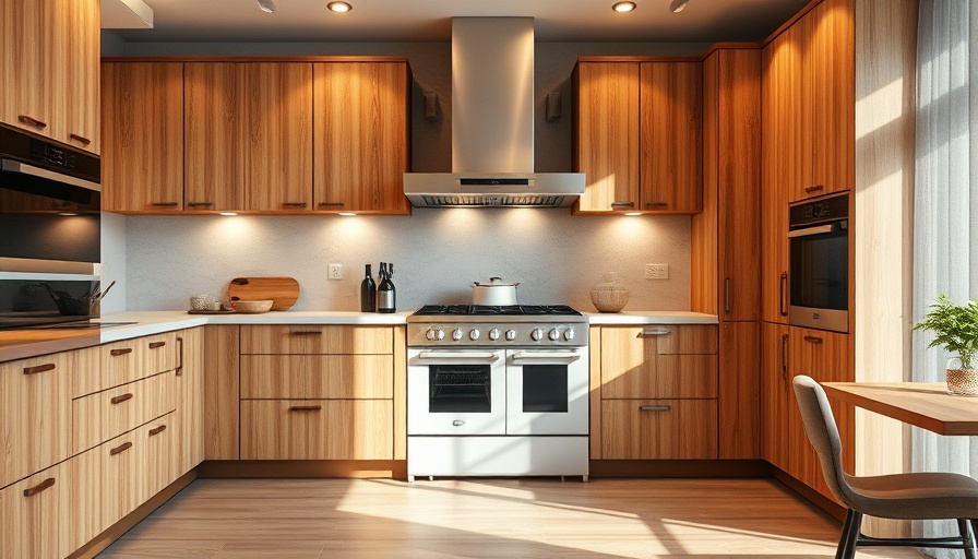 Showroom kitchen with modern wooden cabinets and gas stove, home remodeling service near me.