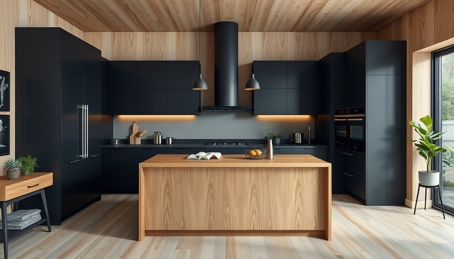 Modern kitchen with black cabinets for kitchen remodeling near me