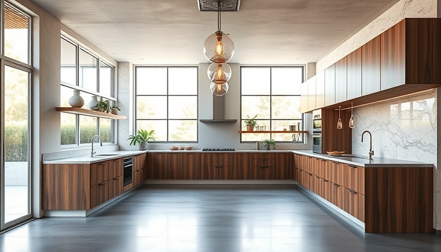 Modern kitchen remodeling with wooden cabinets and pendant lights.