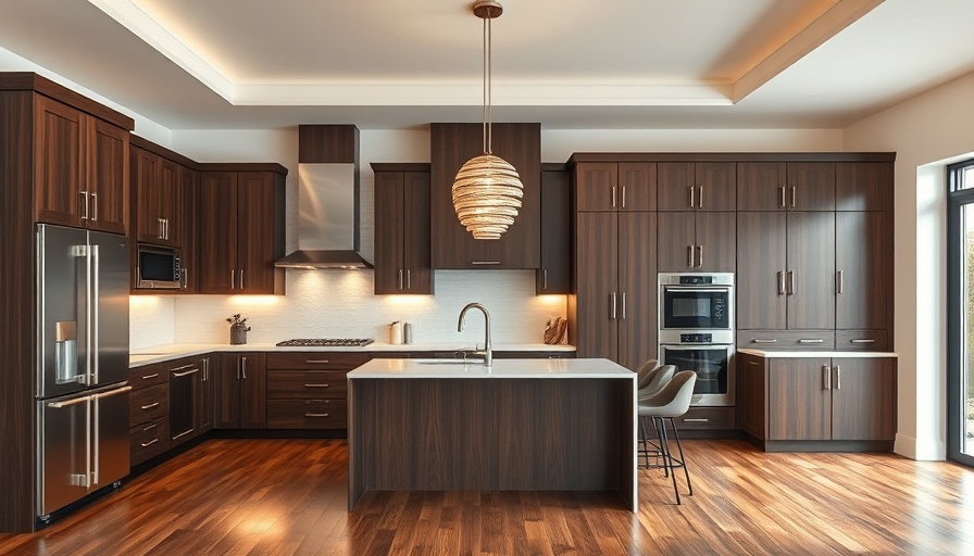 Modern kitchen with island and dark cabinets for kitchen remodeling near me