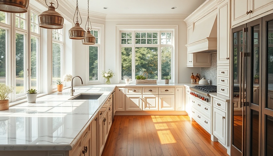 Elegant kitchen with white cabinets and marble, alternative to remodeling.