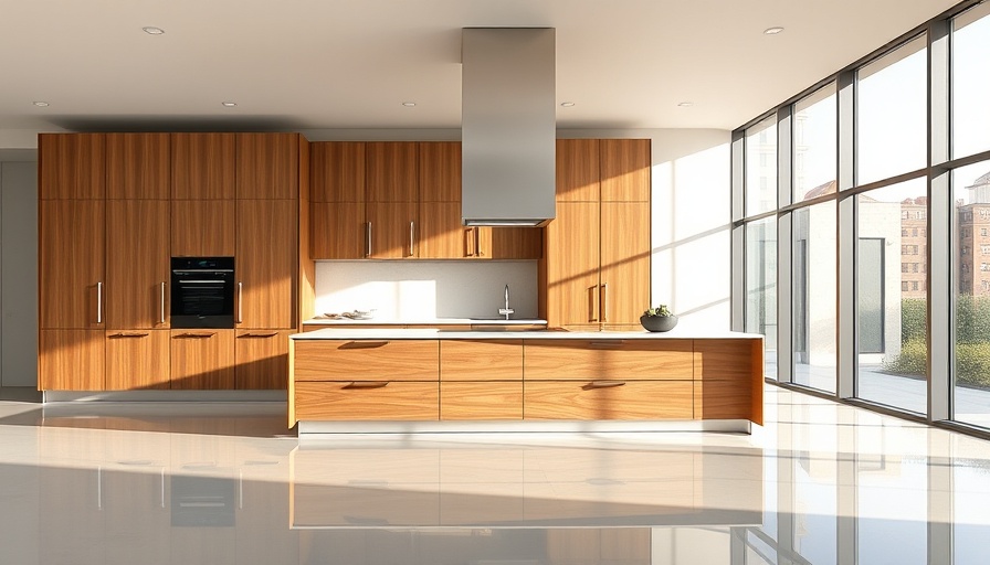 Modern kitchen with cabinet refacing design.