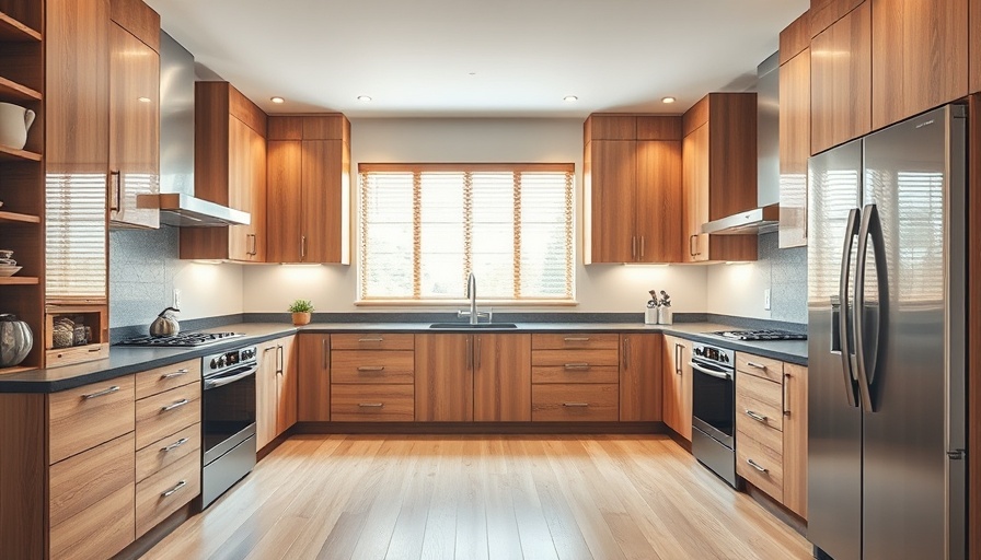 Modern kitchen design with wooden cabinets and stainless appliances