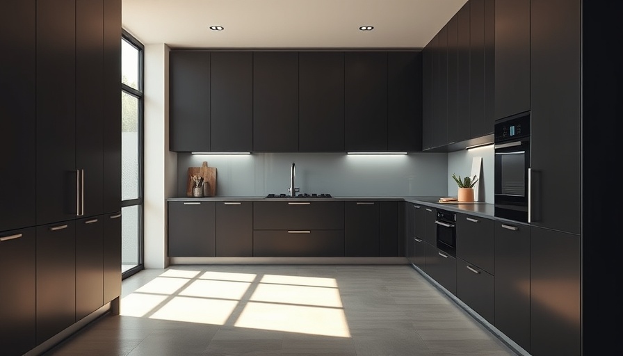 Contemporary kitchen remodeling near me with sleek dark cabinets.