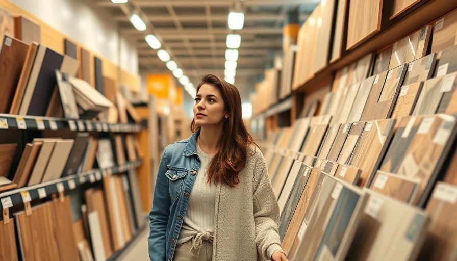 Couple exploring tile options for home improvement.