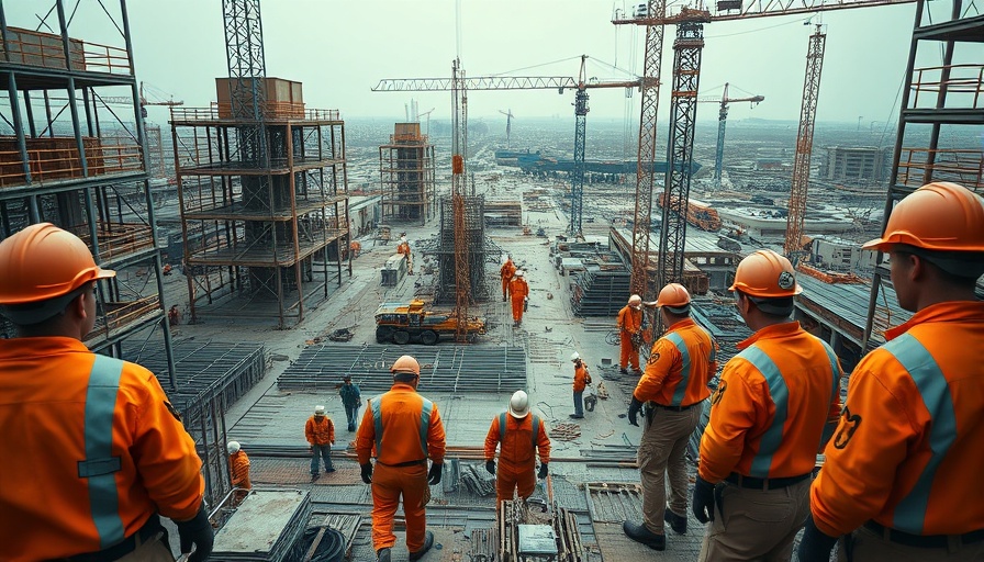 Construction workers at a large construction site for home remodeling service near me.