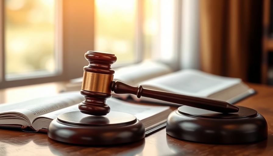 Judge's gavel and law book on a desk.