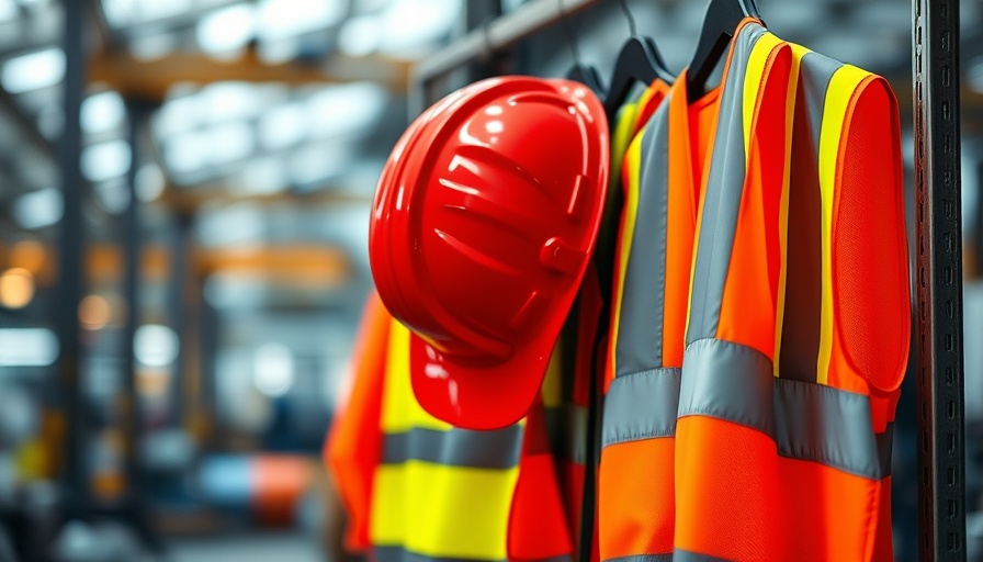 Safety vests and hard hat hanging, highlighting recordable SIFs drop.
