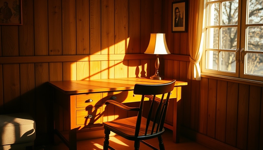 Cozy vintage desk in warm light, illustrating lighting upgrades.