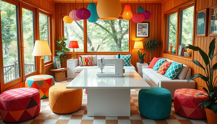 Colorful family room promoting screen time management for families