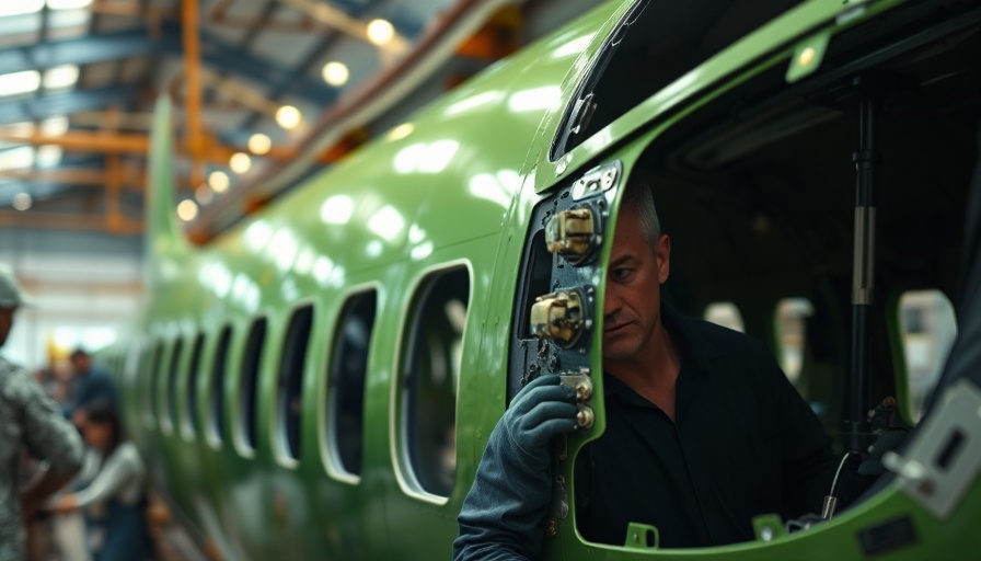 Worker assembling aircraft interior, highlighting blue-collar jobs for security.