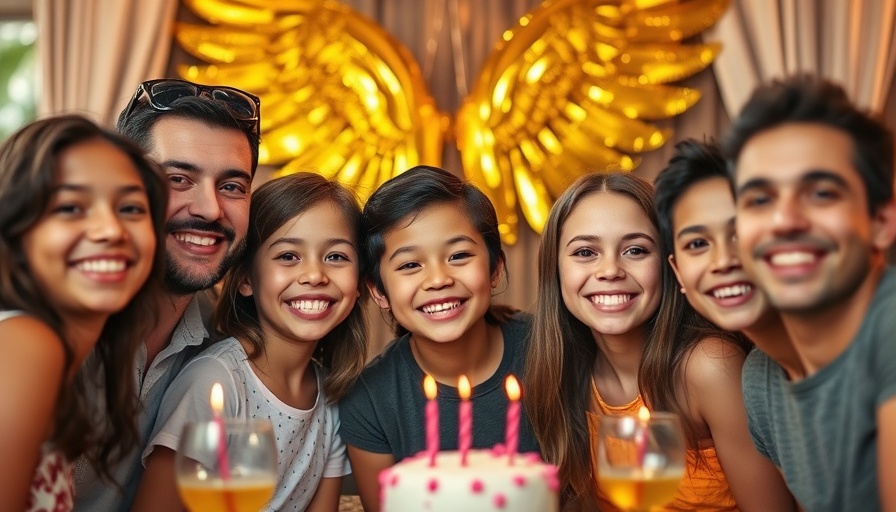 Boomer dad birthday celebration with family.