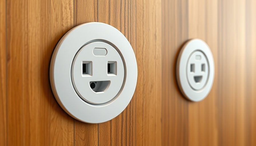 Flush-mounted electrical outlets on wooden wall showcase modern design.