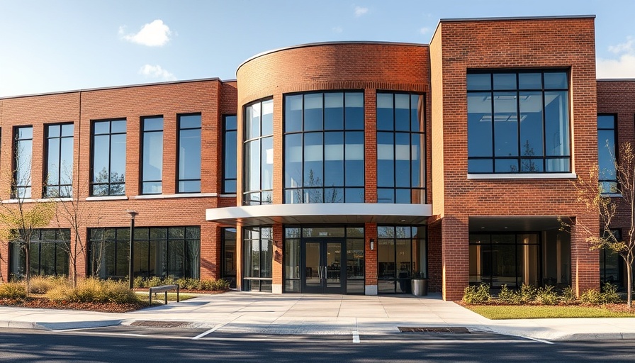 Modern building exterior with brick facade, home remodeling services near me.