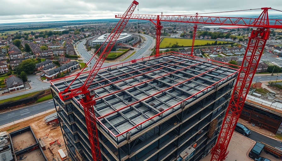Aerial view of construction site impacting data center vacancy rates.