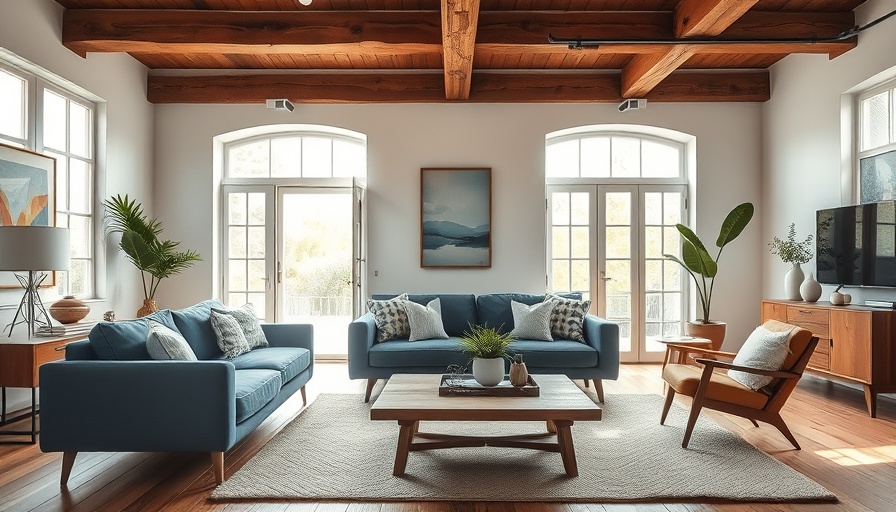 July 4th sales on home decor in a stylish, modern living room.