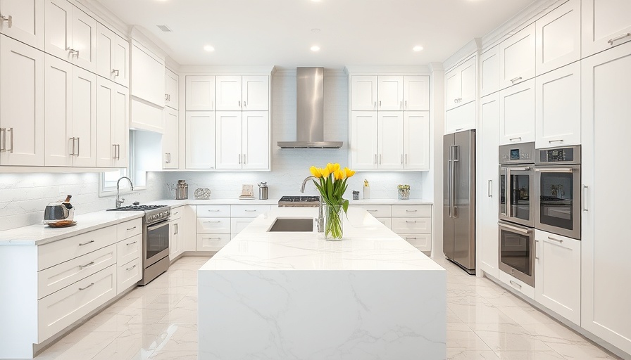 Sleek modern kitchen with white cabinets, kitchen remodeling inspiration.