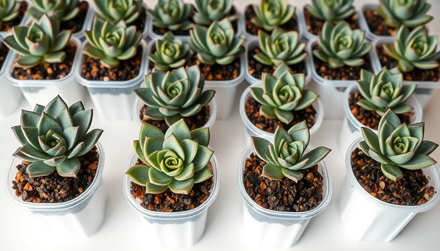 Succulent leaves prepared for propagation.