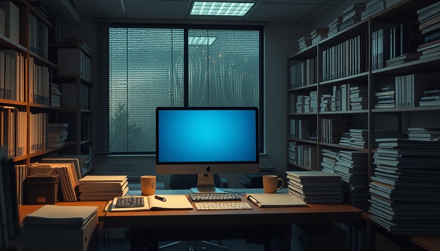 Serene workspace representing a global archive of unsent texts.