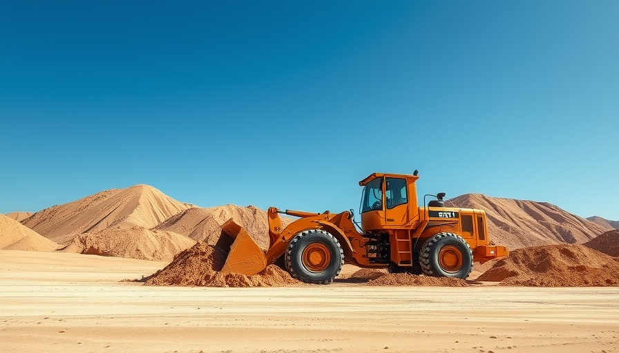 Vast construction site with bulldozer and dirt piles.