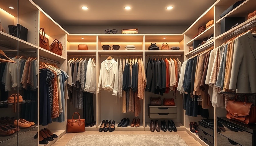 Organized closet with personalized hanger solutions, clothes and accessories neatly arranged.