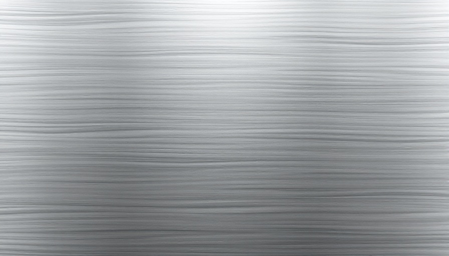 Brushed metal texture, smooth surface with horizontal lines.