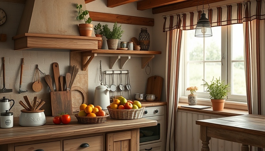 Rustic kitchen setup with vintage decor for remodeling inspiration.