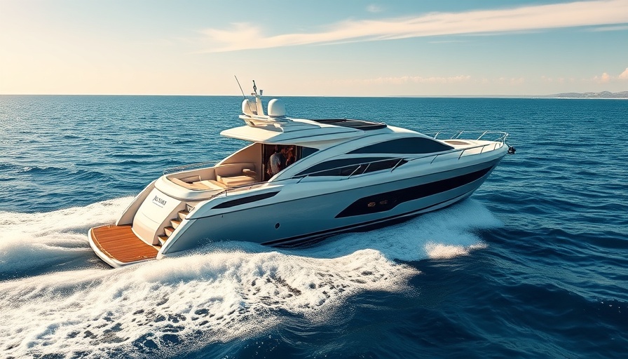 Palm Beach Motor Yachts PB85 cruising on the ocean under a clear sky.