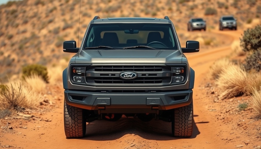 2025 Ford Bronco Base parked on a dirt path with hills.
