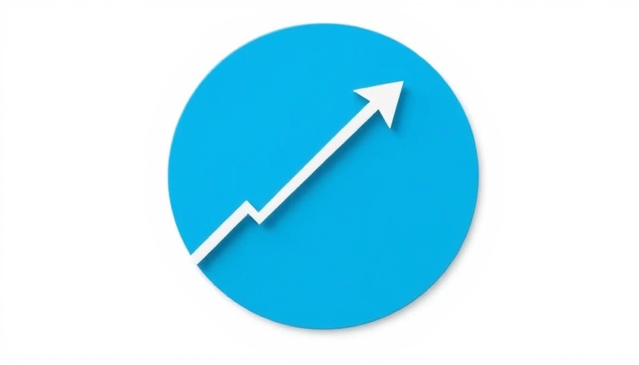 Minimalist blue circle with white upward arrow.