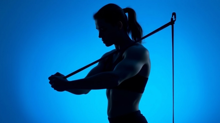 Demonstration of a Basis Surf Paddle Trainer in a blue-lit gym.