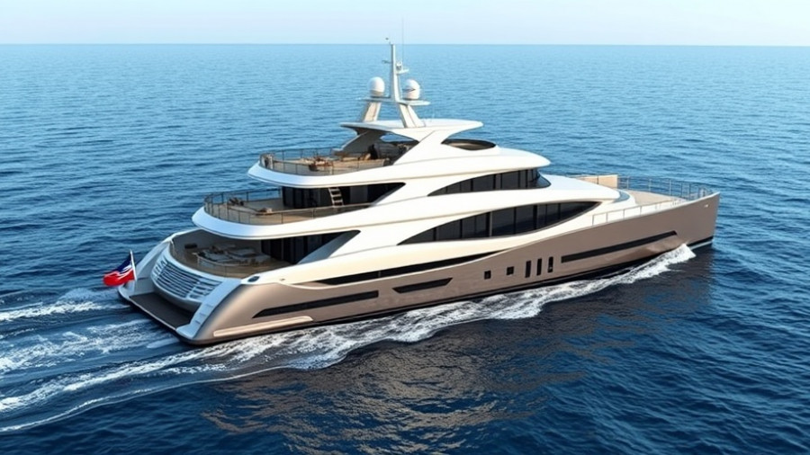 First tri-deck catamaran cruising elegantly on calm blue waters.