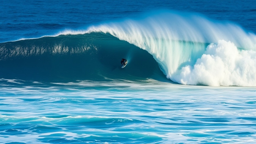 Massive wave at Uluwatu with surfer; dynamic ocean scene.